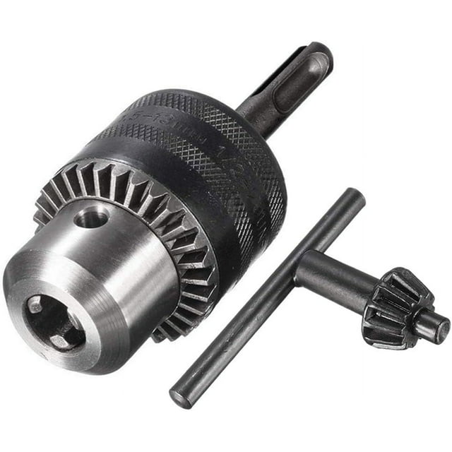 HUGFEGWE 1.5-13mm Capacité 1/2-20 Filetage UNF Clé de Forage avec Adaptateur SDS Plus Clé à Impact Convertisseur Outil de Conversion avec Clé UA824-1579