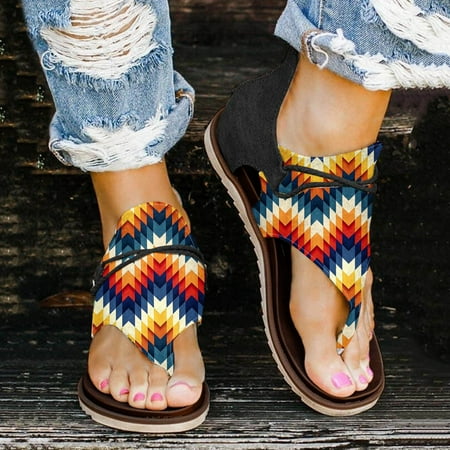 

Akiihool Sandals Women Comfortable Sandals for Women Dressy Summer Leather Flat Sandals for Women Ankle Strap Gladiator Sandal (Orange 7)