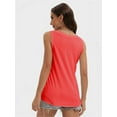 thumbnail image 2 of Women V Neck Curved Hem Tank Tops Summer Casual Sleeveless Loose Fit Tunic Tops, 2 of 4