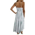 thumbnail image 4 of Women's Cami Sling Long Dress Sleeveless Wrap V-neck Straps Tie Dye/Leopard Print Summer Casual Beach Dress, 4 of 4