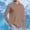 Brown, variant on kosheko Raglan Collar Long-Sleeve Sport Collared, Quick-Dry Wicking Fabric for Daily Morning Workouts Gray L
