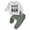 v#90Grey224, variant on Baby Boys Clothes Sets Letter Printed Comfortable Long Sleeve Crew Neck Sweatshirt And Pants Combo For Kids Everyday Casual Wear Outdoor Activities And Parties Sweet Outfit,Green,3-6 Months