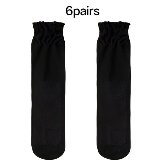 TELOLY Work Socks 6 Pairs Sheer Ankle Sock Nylon Socks for Women Ankle High Sock Sheer Stocking Women'S No-Show Socks