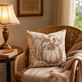 thumbnail image 6 of Btomtd Pumpkin Throw Pillow Cover 18 x 18 Inch, Fall Thanksgiving Couch Pillow Cases, Decorative Cushion Cover for Sofa Porch, Brown, 6 of 7