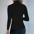 thumbnail image 4 of FAIWAD Sweaters for Women Trendy Long Sleeve Turtleneck Slim Fitted Stretchy Pullover Casual Lightweight Basic Knitwear, 4 of 9