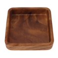 thumbnail image 1 of Walnut Fruit Plate Smooth Textured Elegant Wood Serving Tray for Snack Fruit Nut Kitchen Utensils Square 15x15cm, 1 of 4