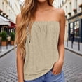 thumbnail image 2 of Gpoecd Loose Tank Tops for Women Plus Size Off Shoulder Casual Stretch Camisole Top Comfortable Relaxed Fit Solid Color Camisole with Built In Bra Khaki,M, 2 of 5