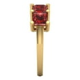 thumbnail image 4 of 2.5 ct Brilliant Princess Cut Natural Garnet 18K Yellow Gold Eternity Band SZ 10.25, 4 of 6
