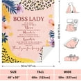 thumbnail image 5 of Boss Lady Gifts for Women, Gifts for Female Boss Blanket 60"x50", Best Boss Gifts for Women, Boss Birthday Gifts for Women, Boss Day Gifts, Christmas Appreciation Gifts for Boss Lady, 5 of 5
