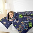 thumbnail image 4 of Manfei Animal Dinosaur 3 Pieces Queen Comforter Set,Jungle Wildlife Ultra Soft Bedding Sets,Galaxy Planet Bedding Comforter Set,Microfiber Boys Bedroom Decor,Reversible, 4 of 8