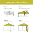 thumbnail image 3 of Best Choice Products 10x10ft Easy Setup Pop Up Canopy, Portable Tent w/ Side Wall, 1-Button Push, Case - Yellow, 3 of 8