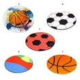thumbnail image 3 of Soccer Basketball Rugs for Boys Bedroom Round Sport Rugs Football Mat Floor Chair Carpet Decoration for Boy Children Kids Room 16 Inch in Diameter C, 3 of 3
