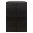 thumbnail image 1 of vidaXL Triple Wheelie Bin Shed Black 207x80x117 cm Poly Rattan, 1 of 5