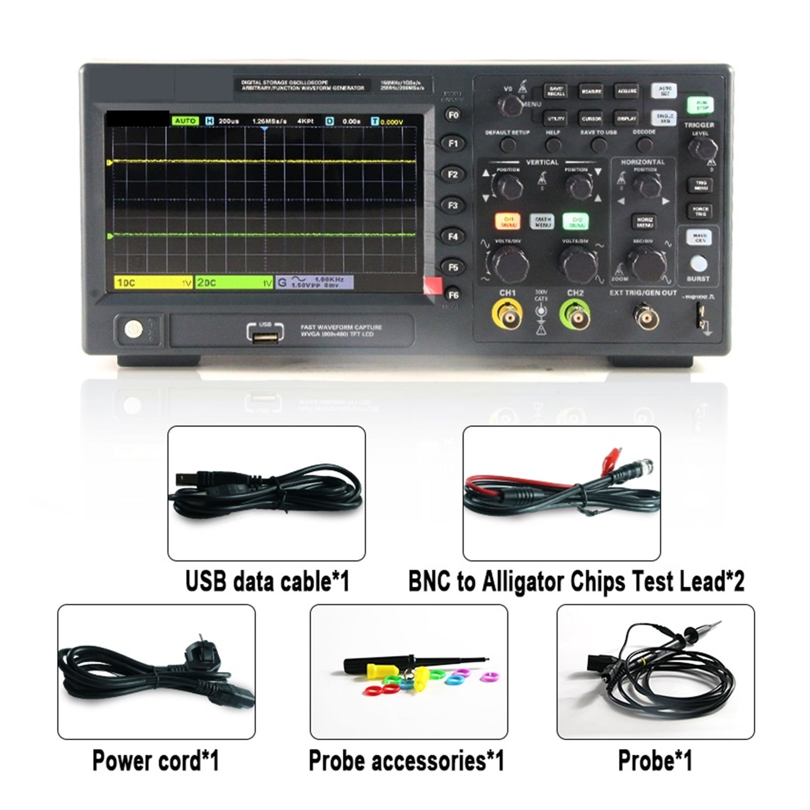 Signal Generation Digital Oscilloscope Dual-Channel Storage USB 150MHZ Portable Tester Tools ,Professional Designed