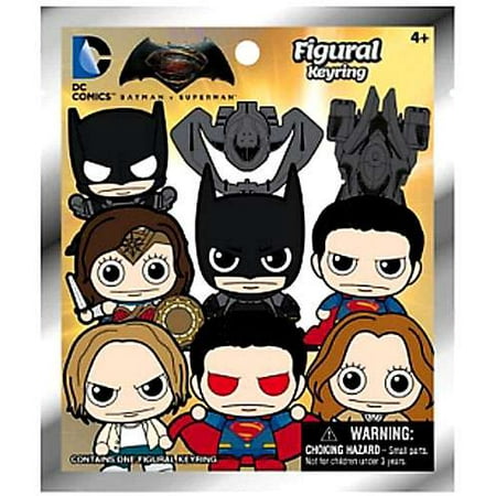 Articulated Figural - DC 3D Figural Keychains Batman Vs. Superman Mini Figure Keyring Mystery Pack