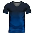 thumbnail image 3 of ZMHEGW T Shirts for Men Pack Workout Shirts for Men V-Neck Gradient Short Sleeve Male, 3 of 3
