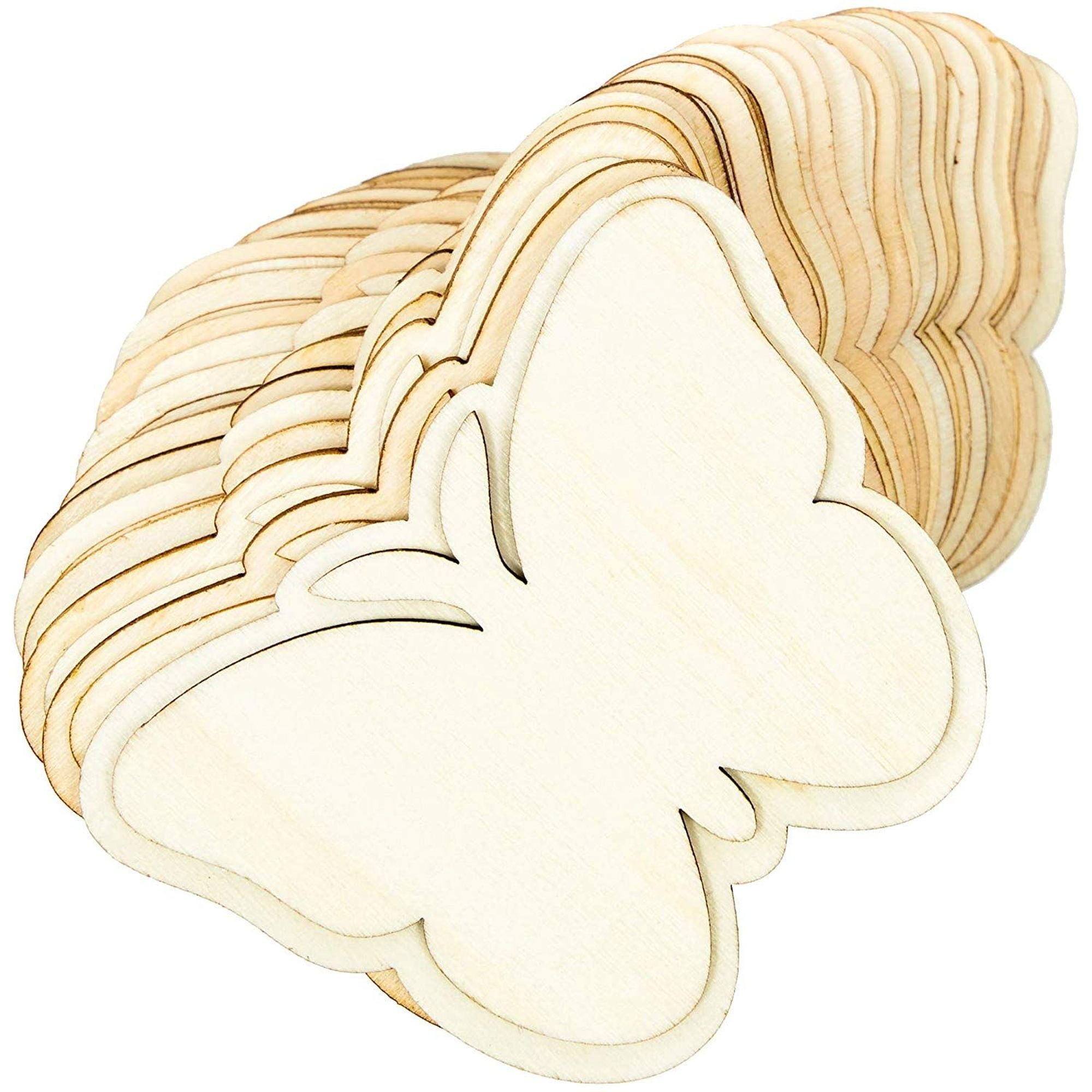 Butterfly Solid Unfinished Wood Shape Piece Cutout for DIY Craft Projects