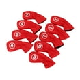 thumbnail image 2 of Almencla 9 Pcs Housses de Clubs de Golf Légères en Cuir PU Faciles à Mettre Housses de Tête de Club Rouge, 2 of 8