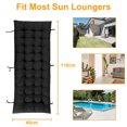 thumbnail image 3 of Topchances 43" x 16" Fashion Black Solid Lounge Chair Outdoor Seating Cushion, 3 of 8