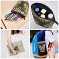 thumbnail image 4 of Lsque Vintage Garlic Bread Illustration Pattern Telescopic Pencil Bag Pen Holder Stationery Case, Stand-up Retractable Transformer Bag Organizer, 4 of 6