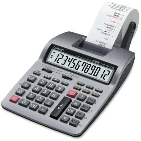 Casio Printing Calculator - 2 - 4-Key Memory, Key Rollover, Double Zero, Auto Power Off, Dual Power - Battery/Power Adapter Powered - 2.6
