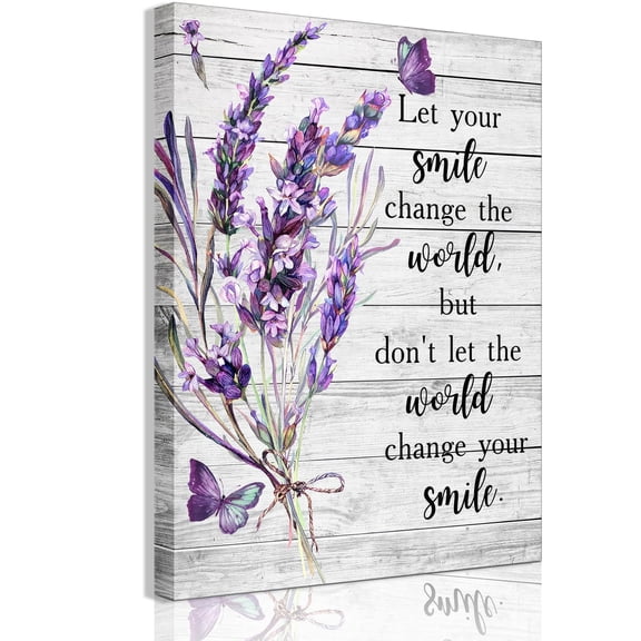 Purple Bathroom Canvas Wall Decor Relax Soak Canvas Wall Art Butterfly Floral Print Poster Artwrok Unwind Bathroom Washroom Painting Pictures
