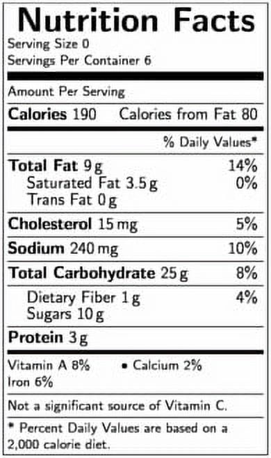 Sara Lee Pecan Coffee Cake -- 8 per Case, Water, Ethyl Alcohol, Artificial Flavor