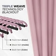 thumbnail image 6 of Superior Blackout Solid Light Filtering Back Tab Curtain Panel Set, 52"X 108", Mauve chalk, 6 of 11