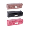 thumbnail image 1 of HILABEE Ensemble Élégant de Coffret de Rangement pour Rouges à Lèvres - 3 Pcs en Similicuir Luxueux Noir et Rouge Rose et Brun, 1 of 9