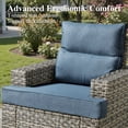 thumbnail image 5 of Ovios 9 Pieces Outdoor Patio Furniture with Swivel Chairs High-Back All-Weather Rattan Wicker Conversation Set Outdoor Sectional with Solar Light Coffee Table, 5 of 9