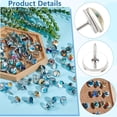 thumbnail image 4 of PH 100pcs 50 Styles Ocean Theme Thumb Tacks 10mm Push Pins Decorative Thumbtacks for Map Corkboard Bulletin Board Calendar Photo Wall Office Home Craft Supplies Colorful, 4 of 9