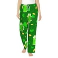 thumbnail image 2 of Goofa St Patrick's Day2 Printed Soft Pajama Pants for Women, Wide Leg Comfy Casual Lounge Yoga Pants-Small, 2 of 9