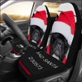 thumbnail image 2 of ABPHQTO Juego de 2 fundas de asiento de coche Bulldog francés Navidad Universal Auto asientos delanteros Protector apto para coche, SUV sedán, camión, 2 of 3