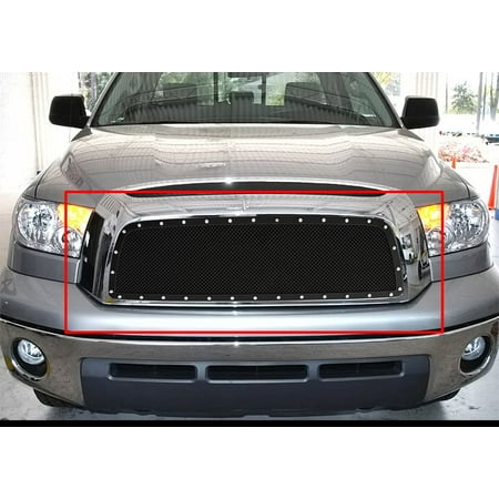 Toyota Cressida Grille - 2007-2009 Toyota Tundra Stainless Steel Black Main Upper Wire Mesh Rivet Grille