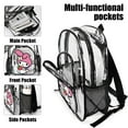 thumbnail image 6 of Kuromi And My Melody Clear Backpack Heavy Duty See Through Bookbag Transparent Bag for Colleges School Work Sport Travel, 6 of 7
