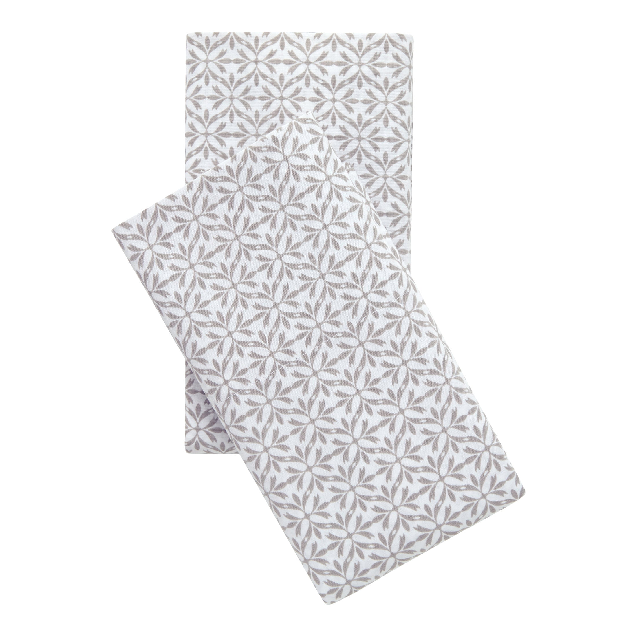 Mainstays 2-Piece 300 Thread Count Grey Flake Cotton Blend Percale Pillowcase Set, Standard/Queen