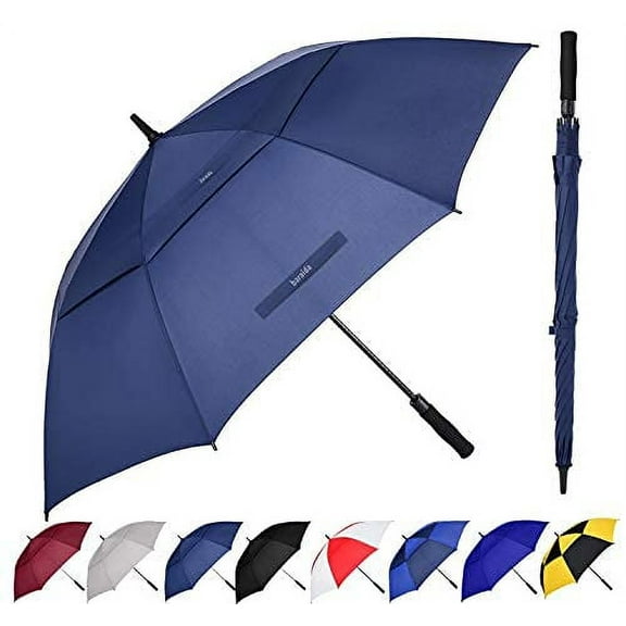 Baraida Golf Umbrella, Pongee Fabric Navy Blue