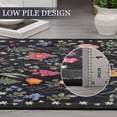 thumbnail image 3 of Floral 5x7 Area Rug Machine Washable Soft Print Boho Carpet Non Slip Low Pile Flower Area Rugs for Living Room Bedroom Dining Room Black, 3 of 6