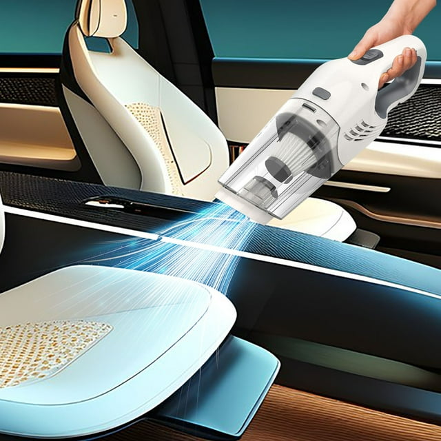 Wzzjkit Handheld Vacuum Car Vacuum Cleaner with Strong Suction Wireless Car Vacuum Cleaner 4000mAh 4-in-1- Multifunctional Vacuum Cleaner with High Power For Both Car and Home Use