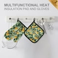 thumbnail image 4 of Yayeee Oven Mitts and Pot Holder Set of 2 Heat Resistant Kitchen Gloves Baking Hot Pad, Orange Tree, 4 of 5