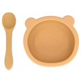 thumbnail image 4 of Juego De Alimentación Para Bebés De Silicona, Tazón De Alimentación Multifuncional Para Bebés Material De Silicona Ventosa Fuerte Fácil De Limpiar Para La Mayoría De Las ANGGREK amarillo, 4 of 8