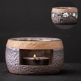 thumbnail image 1 of Todaioua 1 Set Tea Stove Ceramic teapot Tea Light Candle Holder Aromatherapy Oil Burner Essential Oil Burner Holder Ceramic Wax Candles Insulation teapot Stand, 1 of 6