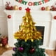 thumbnail image 1 of Sombrero Navideño De Plástico Adorno de estrella para la punta del árbol de Navidad: Gorro de Papá Noel, 38 x 34 x 18 cm, dorado (1 unidad) Rkxzt, 1 of 9