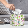 thumbnail image 5 of Uemuo Happy Easter Tissue Box Cover Holder, Square with Bottom Belt - PVC Leather Decorative Organizer for Tabletop, Bathroom, Car, Office, 5 of 8