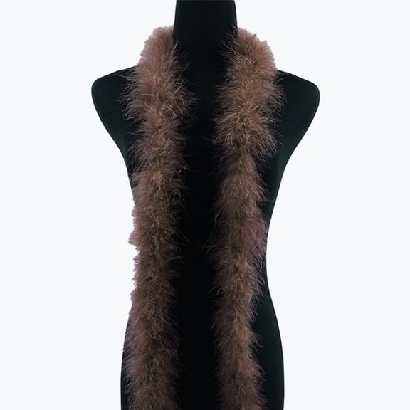 Zhuge 1Pcs 2 Yards Coffee Fluffy Feather Scarf, DIY Crafts & Sewing Trim for Wedding, Party, Christmas & Home Decor