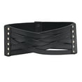 thumbnail image 3 of Prolriy Corset Belts for Women Corset Belt Wide Leather Waist Belt for Daily Punk Dresses Chest Elastic Waistband Womens Belt Black, 3 of 5