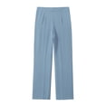 thumbnail image 5 of HH TRAF Pantalones anchos informales de cintura alta con bolsillos laterales para mujer 2024, pantalones ajustados sólidos con cremallera, ropa de calle, 5 of 5