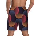 thumbnail image 4 of Uemuo Circular Stripes Pattern Mens Swim Trunks Quick Dry Board Shorts with Mesh Lining, Stretch Beach Shorts Quick Dry No-Chafing Board Shorts-Small, 4 of 9