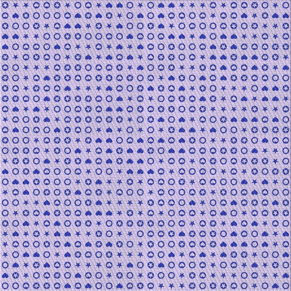 Ahgly Company Indoor Square Patterned Medium Slate Blue Area Rugs, 5' Square