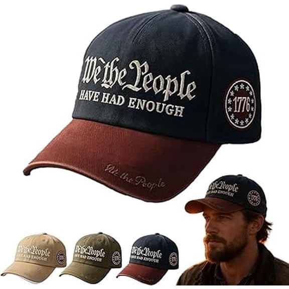 We The People Hat, We The People Have Had Enough Hat Patriotic Baseball Cap, Embroidered Hats Caps for Men Women(wwx)
